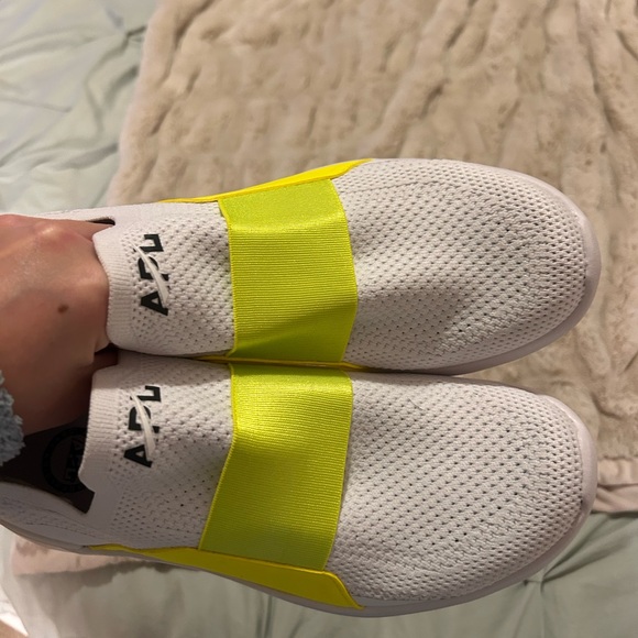 APL Bright Yellow and White Slip-On Sneakers - Picture 1 of 10